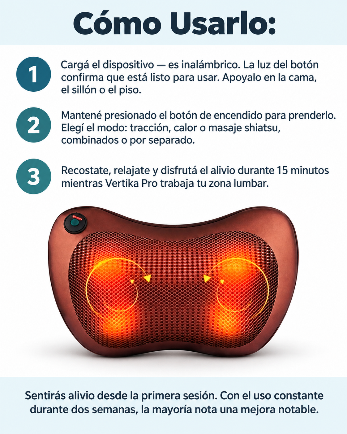 Masajeador de espalda Vertika™ Pro 2.0