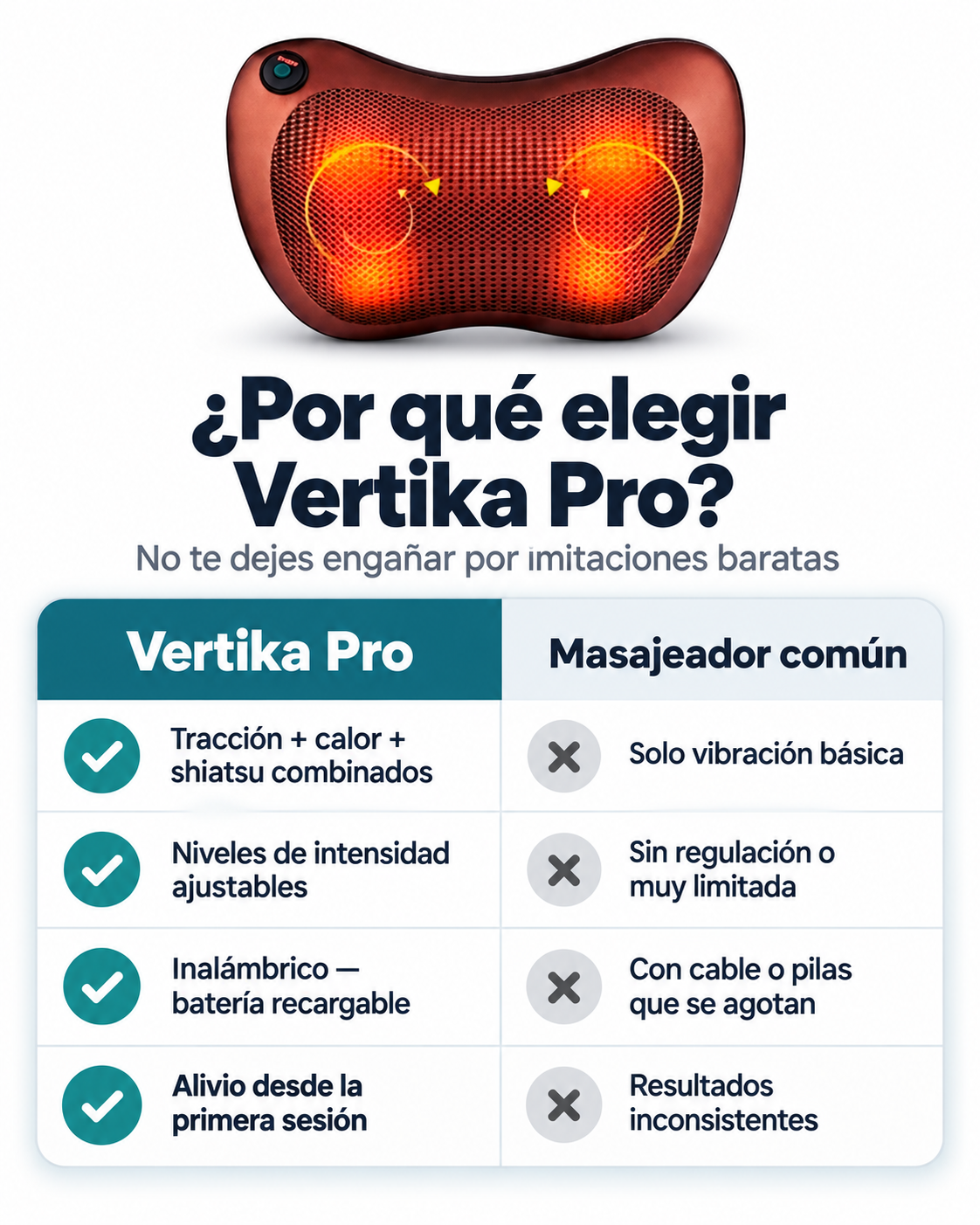 Masajeador de espalda Vertika™ Pro 2.0