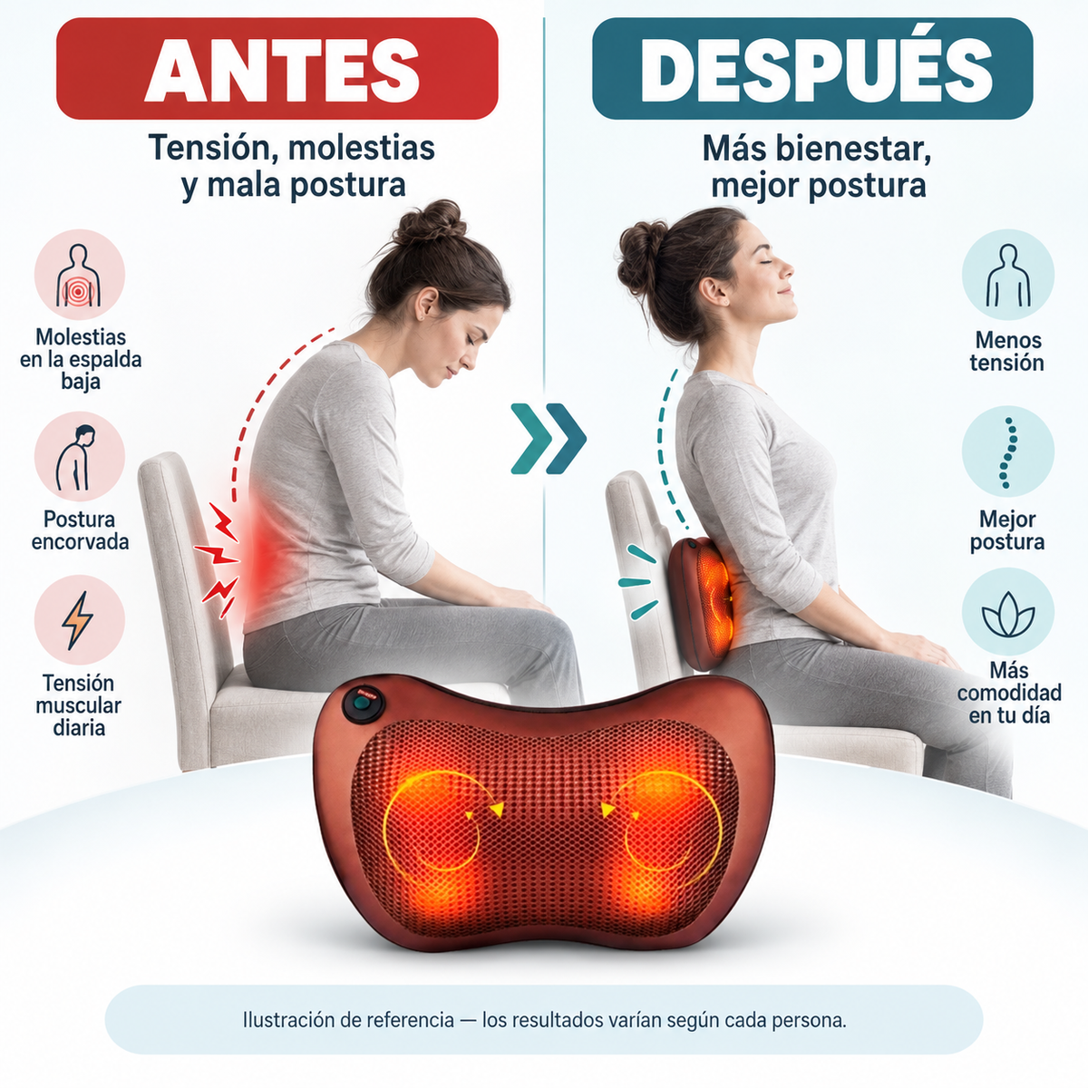 Masajeador de espalda Vertika™ Pro 2.0